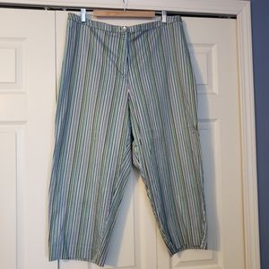 Blue/Green Stripped Capris